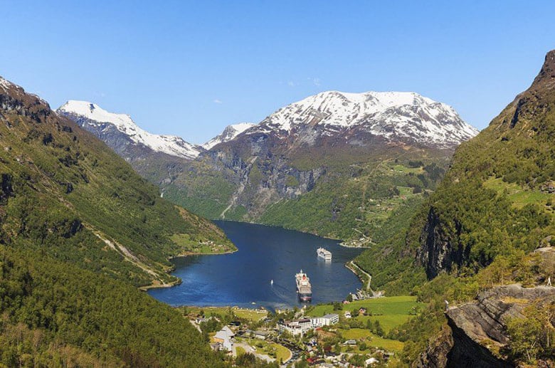Point de vue célèbre du Geirangerfjord en Norvège