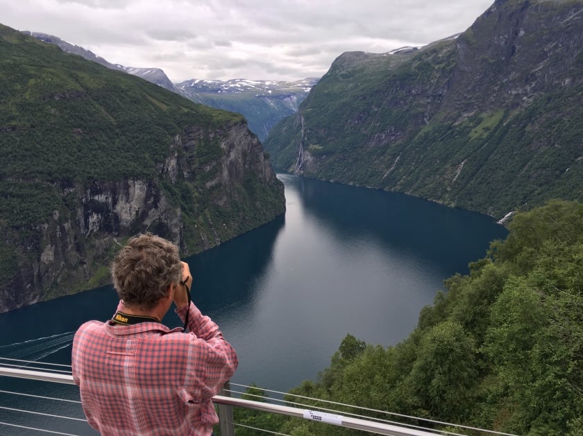 Photographie au point de vue du Geirangerfjord
